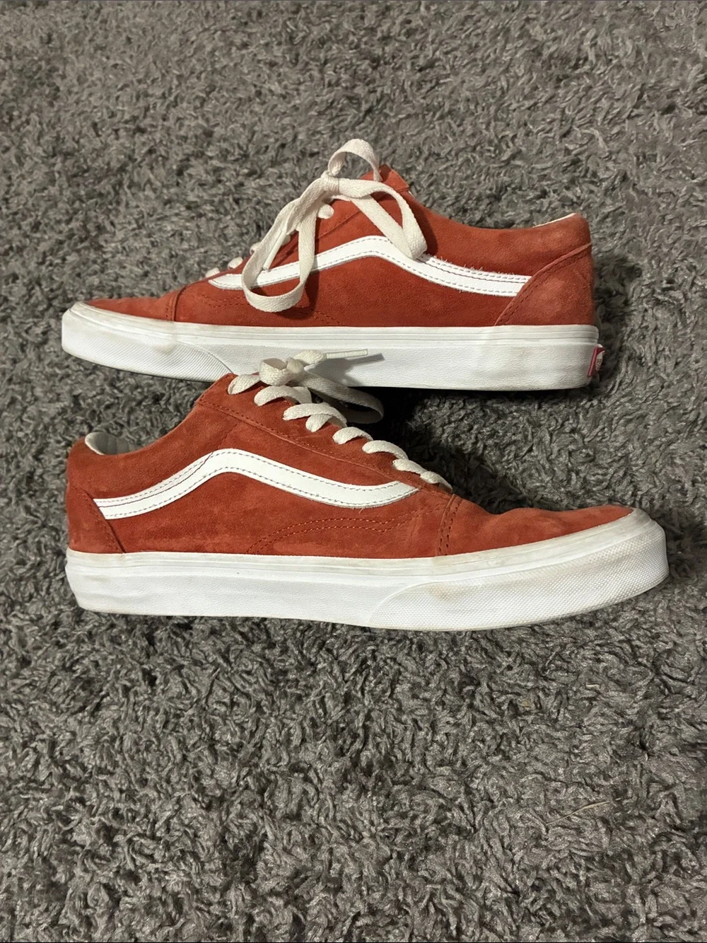 Orange suede vans